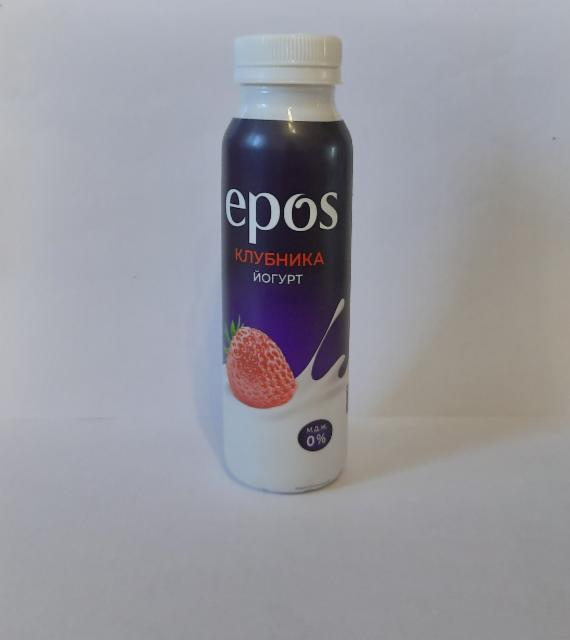 Фото - Йогурт питьевой с клубникой обезжиренный Epos