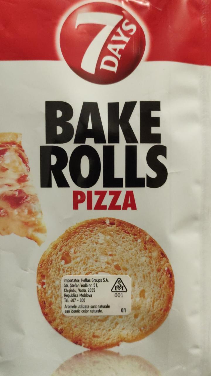 Фото - Хлебные колечки Бейк Роллз со вкусом пиццы Bake Rolls Pizza 7 days