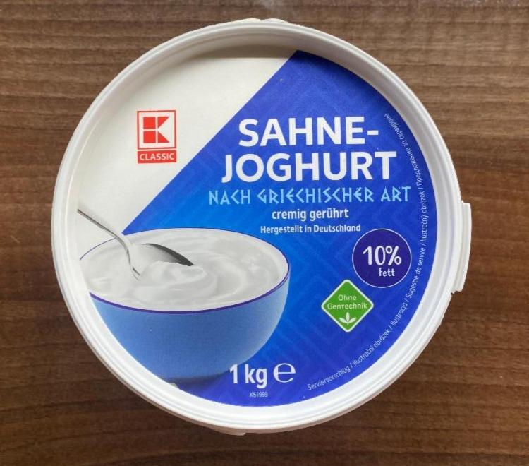 Фото - Sahne-Joghurt nach Griechischer Art 10% Fett K-Classic