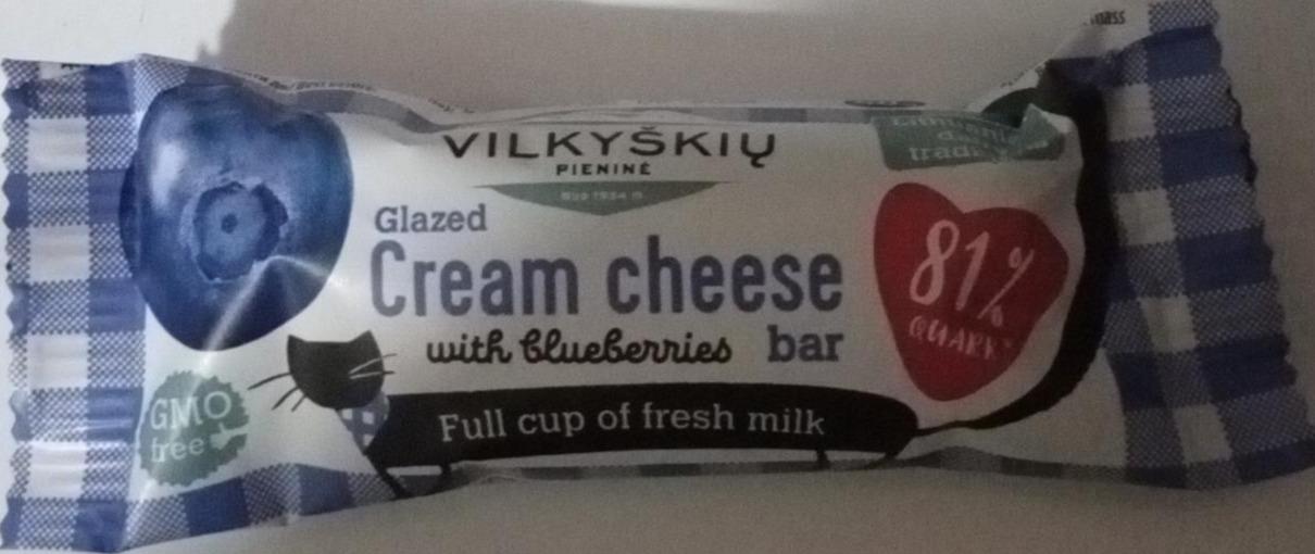 Фото - Glazed Cream cheese with bluebernies bar Vilkyškių pieninė