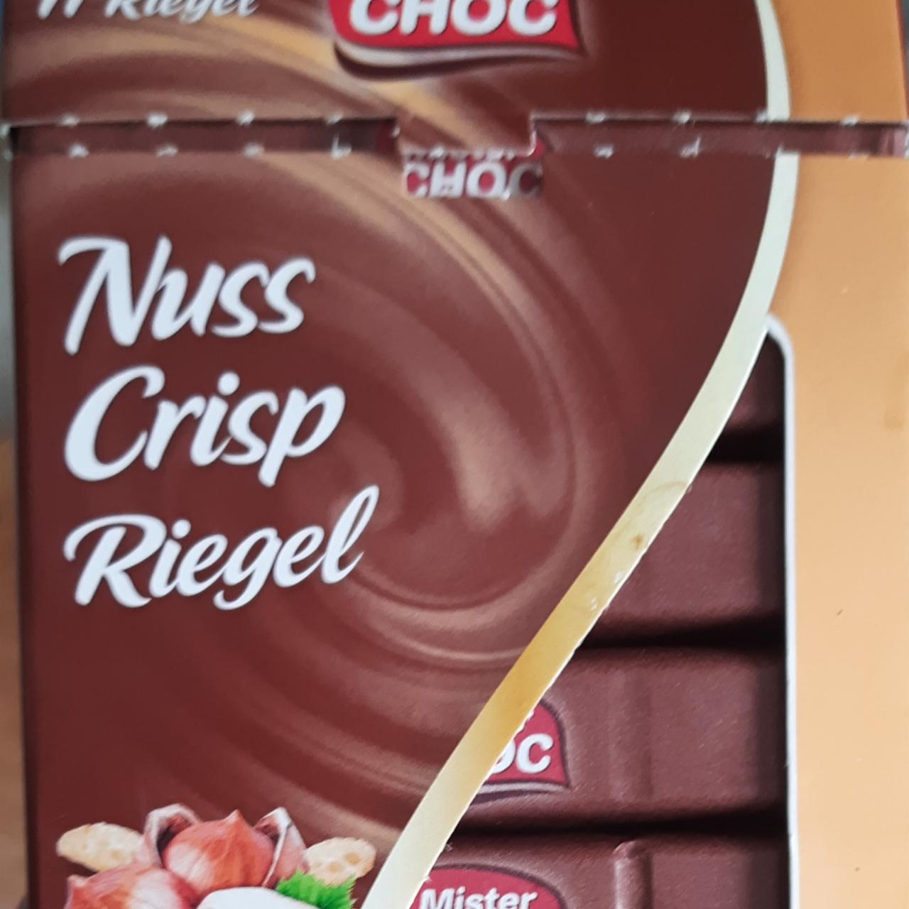 Фото - Шоколад молочный с орехами Nuss Crisp Riegel Mister Choc