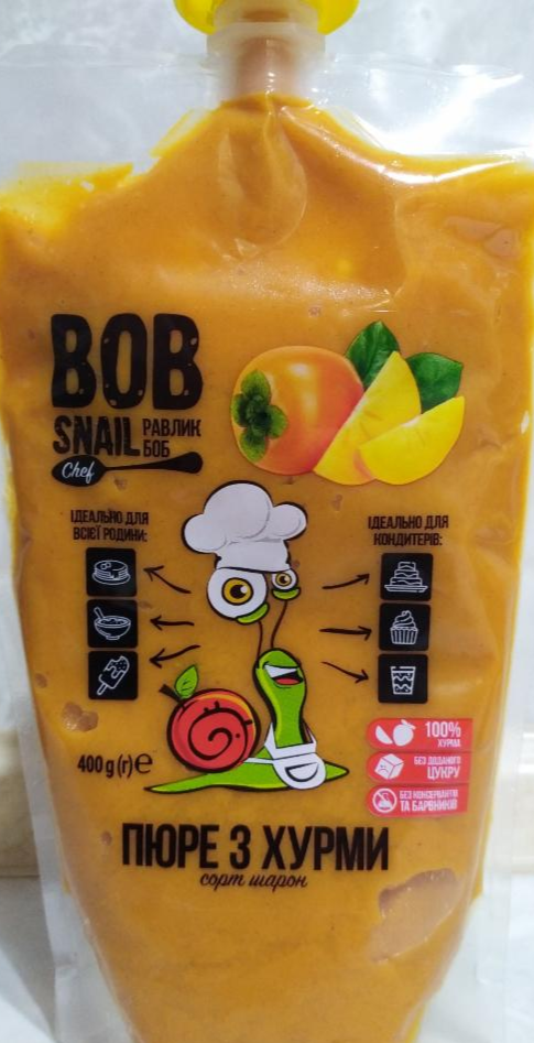 Фото - пюре хурмы равлик боб Bob snail