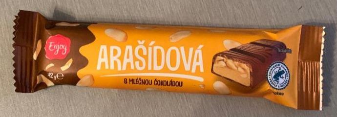 Фото - Батончик с арахисом в молочном шоколаде Arašídová s mléčnou čokoládou Enjoy