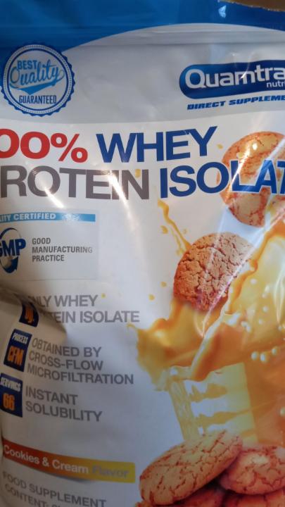 Фото - протеин со вкусом печенья WHEY PROTEIN ISOLATE Quamtrax