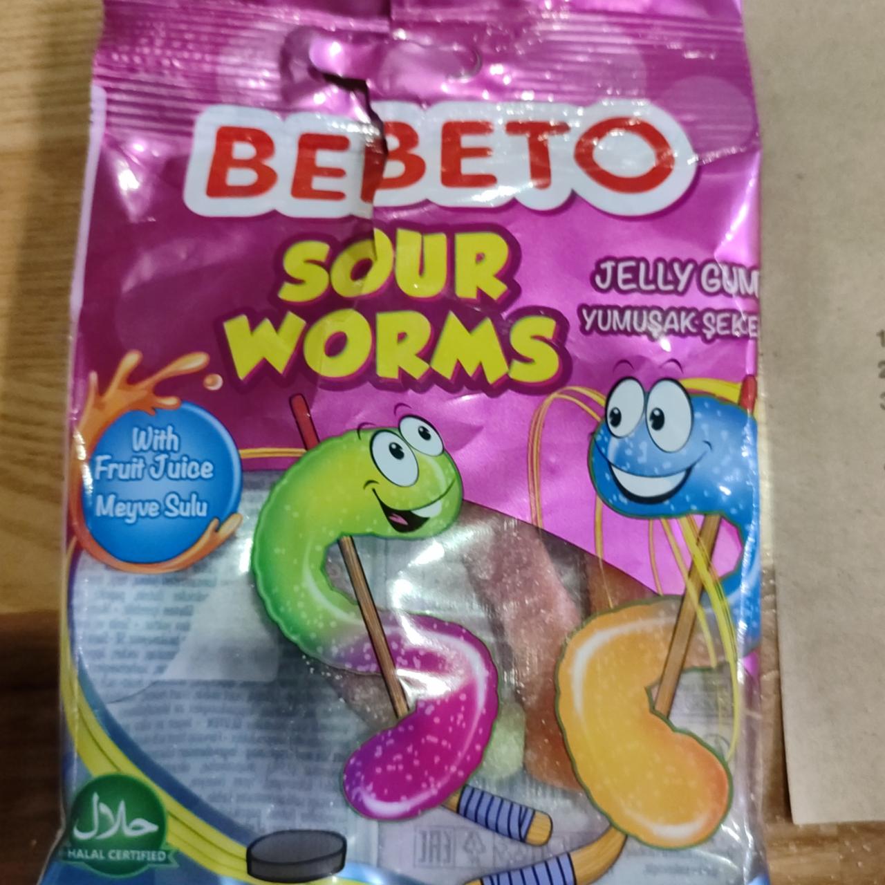 Фото - Мармелад sour worms Bebeto