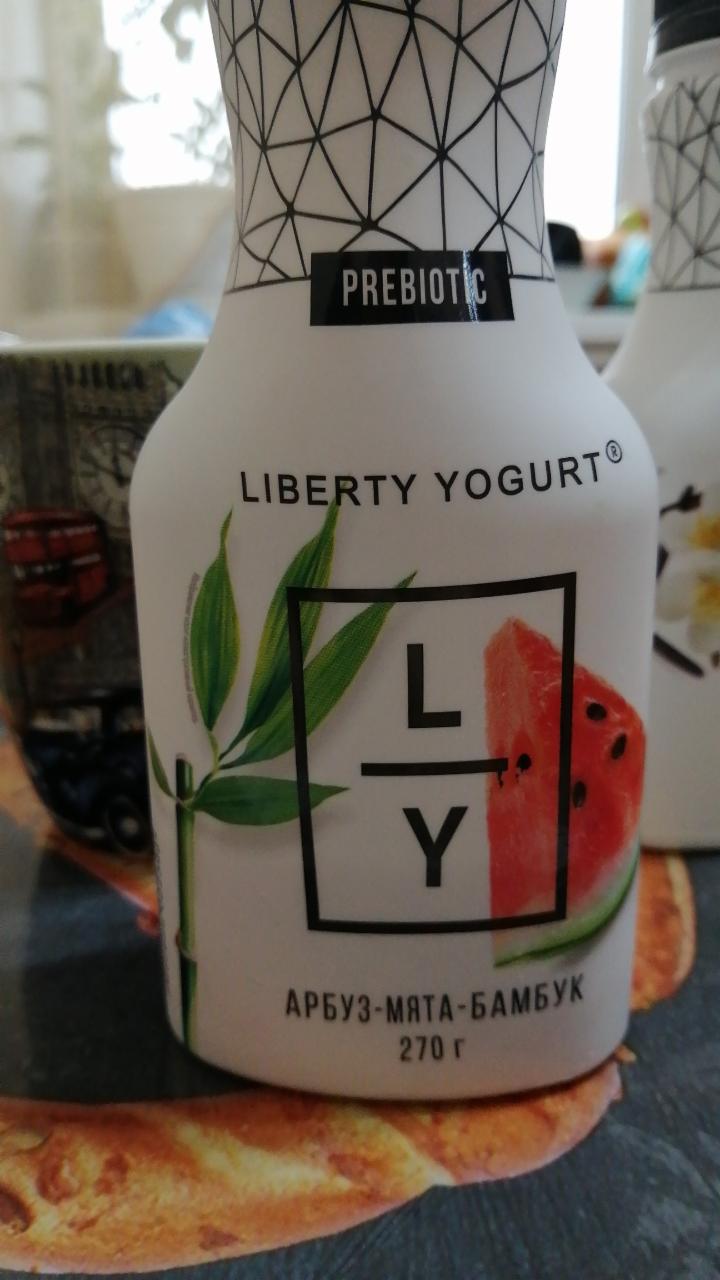 Фото - Йогурт питьевой Арбуз-мята-бамбук Liberty yogurt