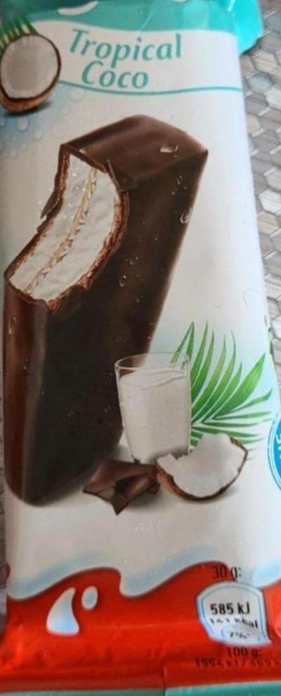 Фото - Бисквитное пирожное с молочно-кокосовой начинкой Tropical Coco Тропический кокос Киндер Пингви Kinder