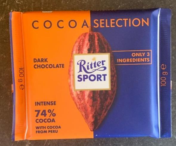Фото - Шоколад темный 74% Extra Cocoa Peru Ritter Sport