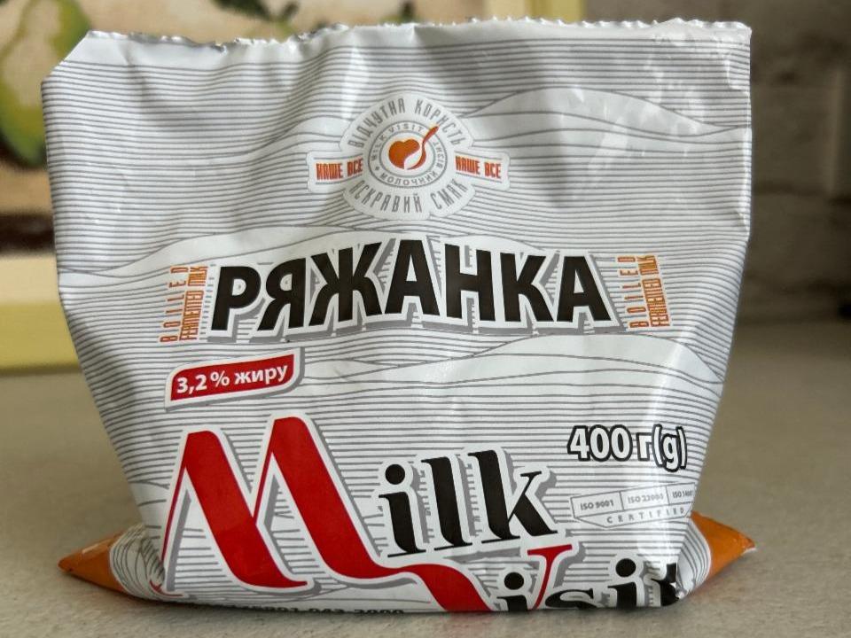 Фото - Ряженка 3.2% Milk Visit Молочный визит