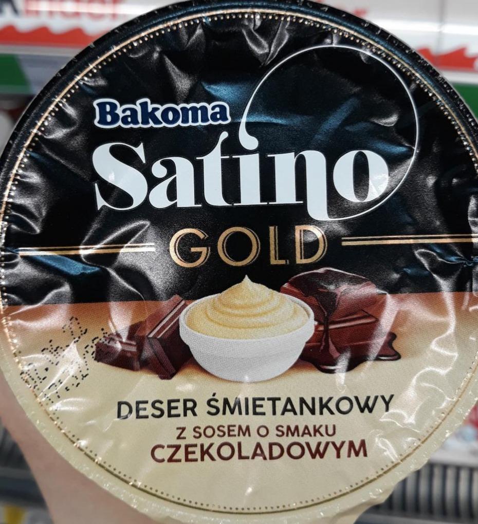 Фото - Десерт сливочный с соусом со вкусом шоколада Satino Gold Deser Smietankowy z sosem o smaku czekoladowym Bakoma