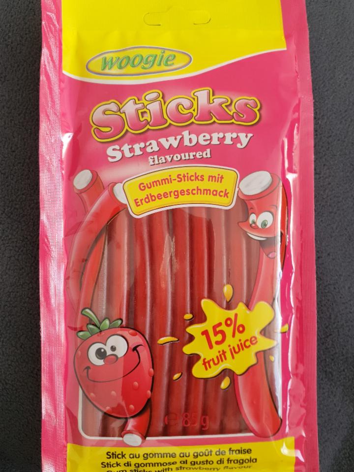 Фото - конфеты с начинкой клубника Sticks Strawberry Woogie