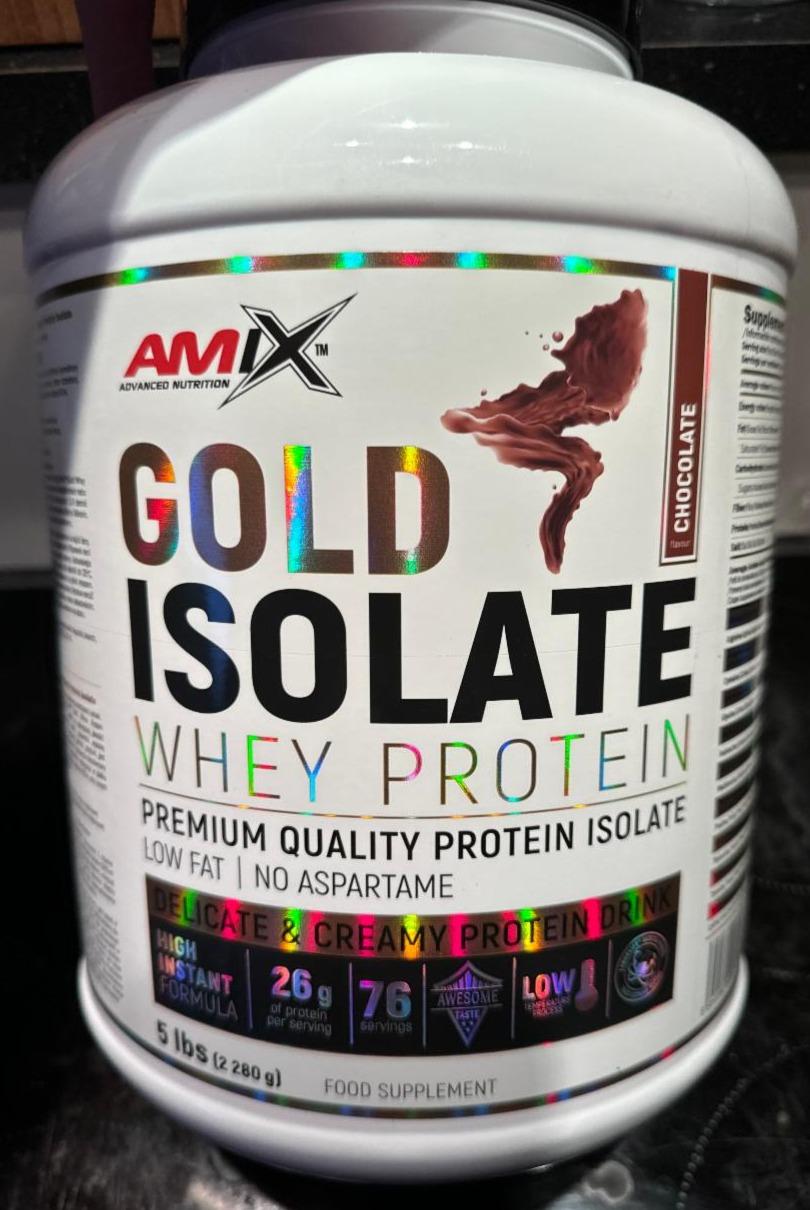 Фото - Изолят сывороточного протеина со вкусом шоколадно-арахисового масла Isolate Protein Amix Gold