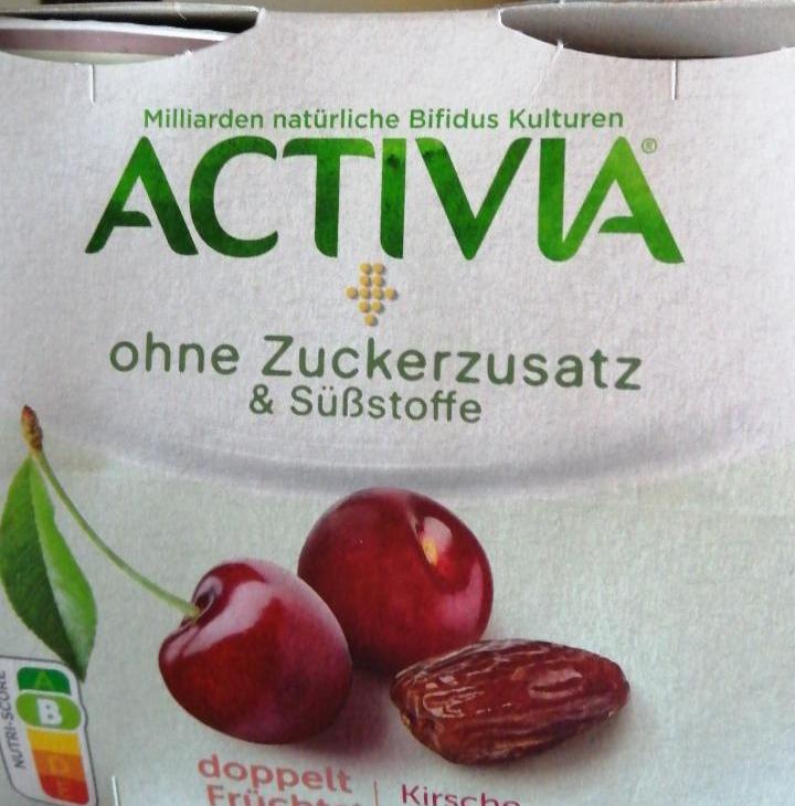 Фото - йогурт без сахара ohne Zucker Kirsche-Dattel Activia Danone