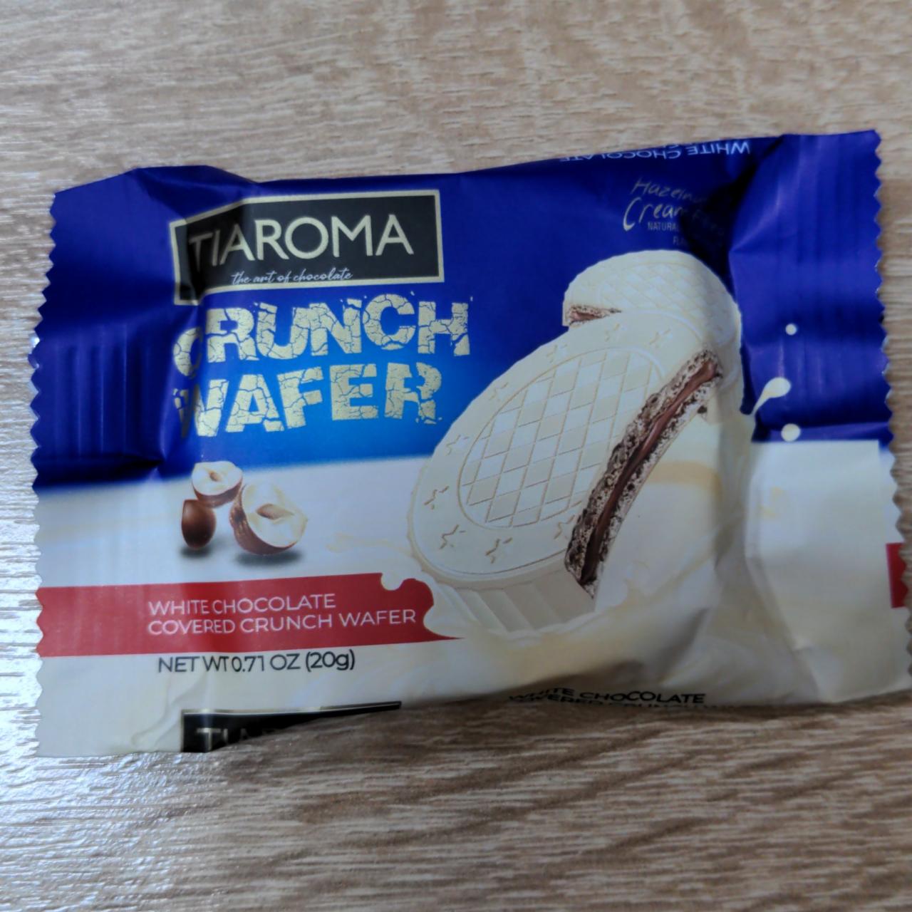 Фото - Вафля ореховая в белом шоколаде Crunch Wafer Tiaroma