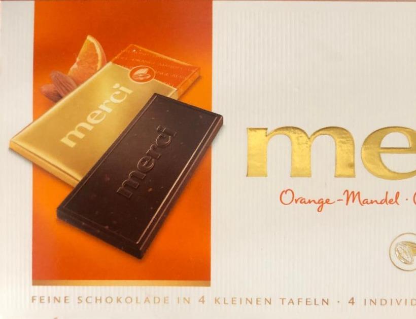 Фото - Шоколад с соком апельсина и кусочками миндаля Orange Almond Merci
