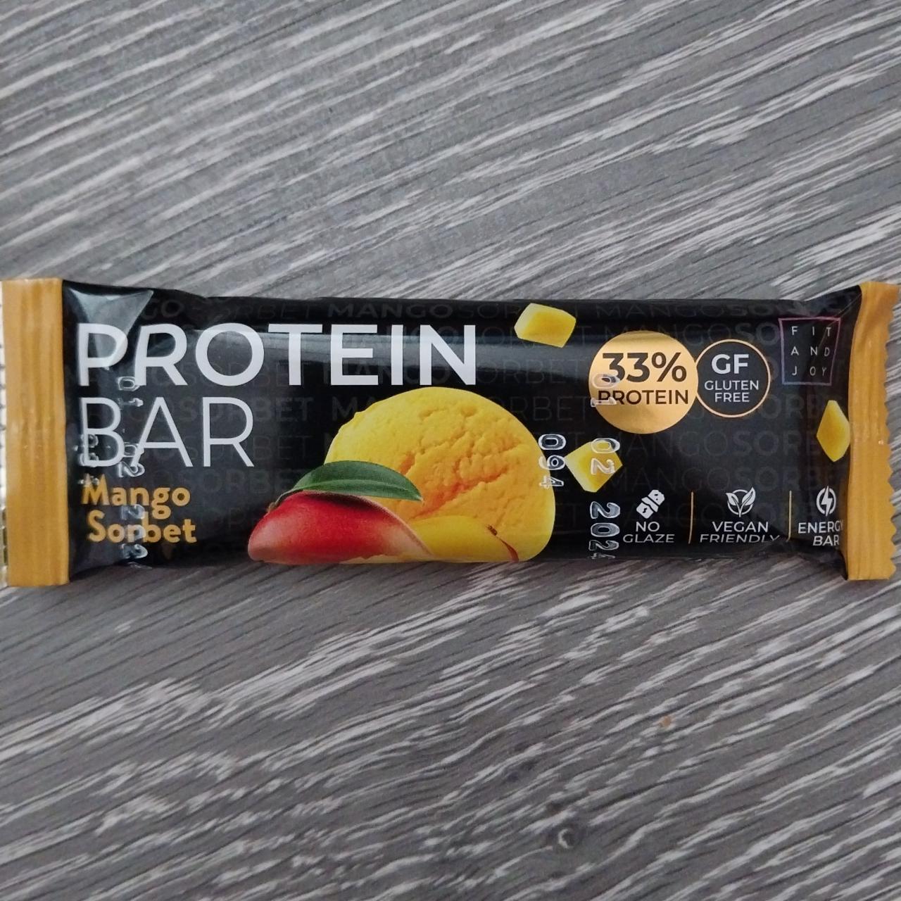 Фото - Protein bar mango Sorbet Fit and Joy