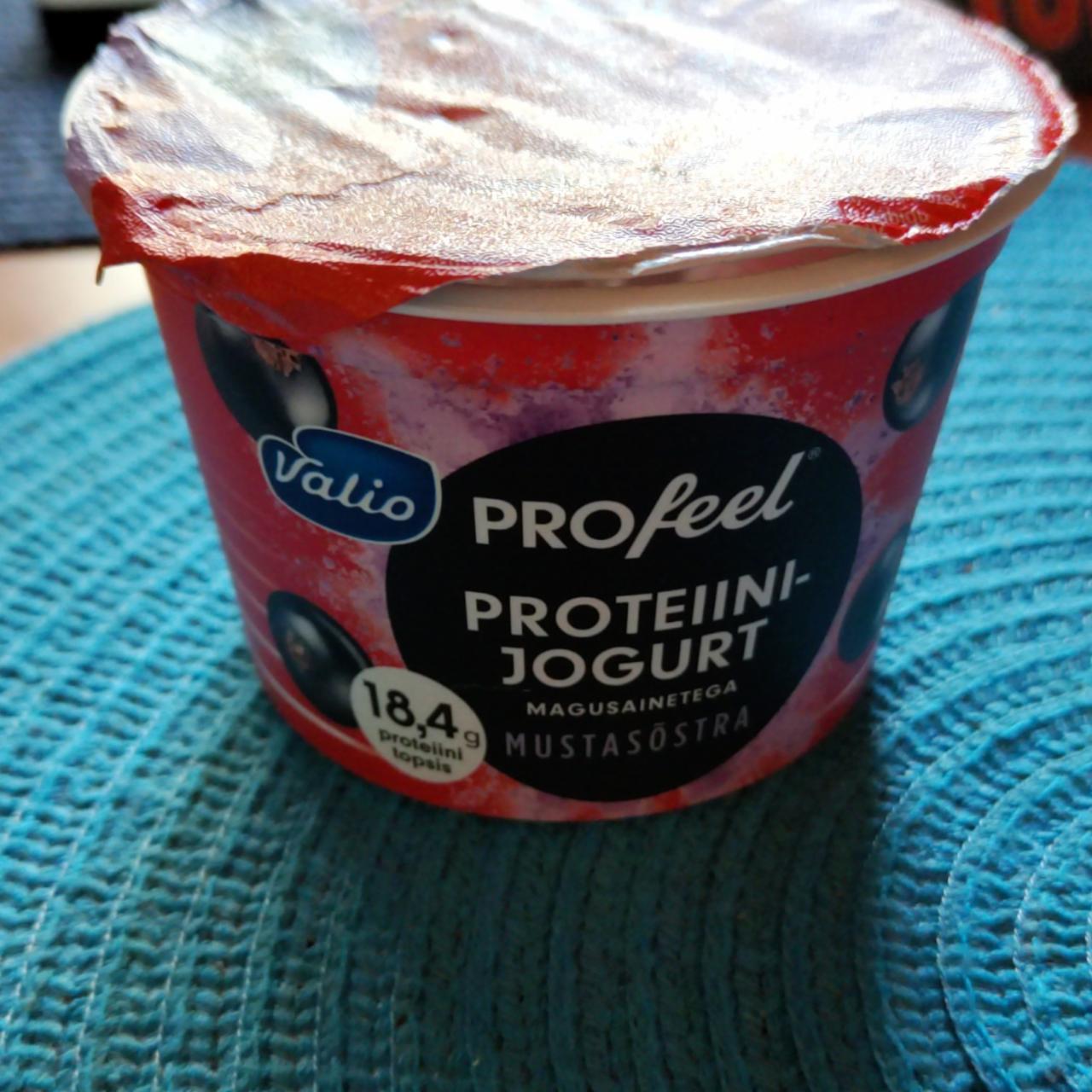 Фото - Profeel протеиновый йогурт чёрная смородина Valio