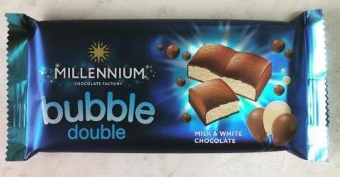 Фото - Шоколад пористый молочный и белый Bubble double Millennium