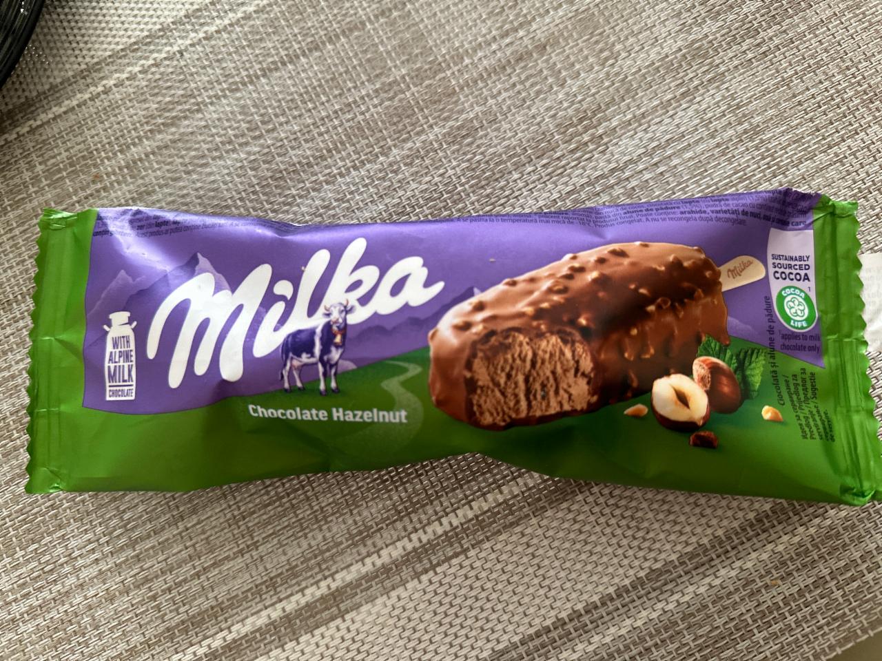 Фото - Мороженое шоколадно-ореховое на палочке Milka