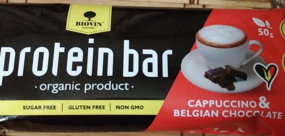 Фото - Батончик протеиновый со вкусом Капучино& Бельгийский шоколад в темной глазури Protein Bar