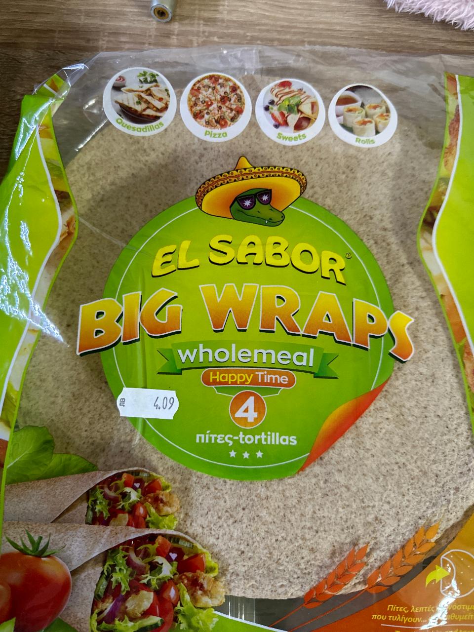 Фото - Wholemeal Big Wraps Tortillas El Sabor