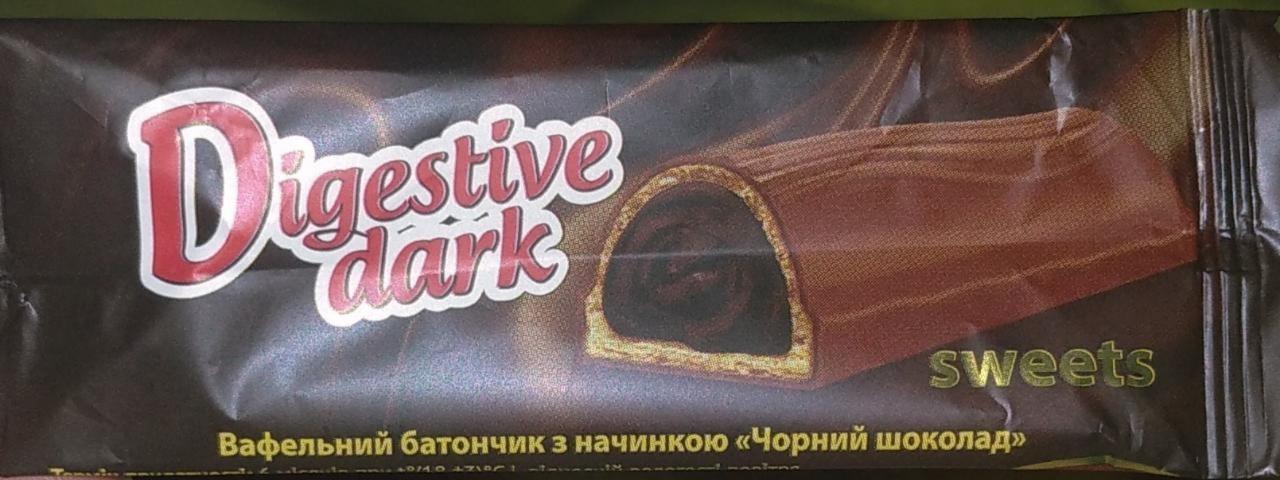 Фото - Батончик вафельный с начинкой Черный шоколад Digestive Dark Rich Bakery