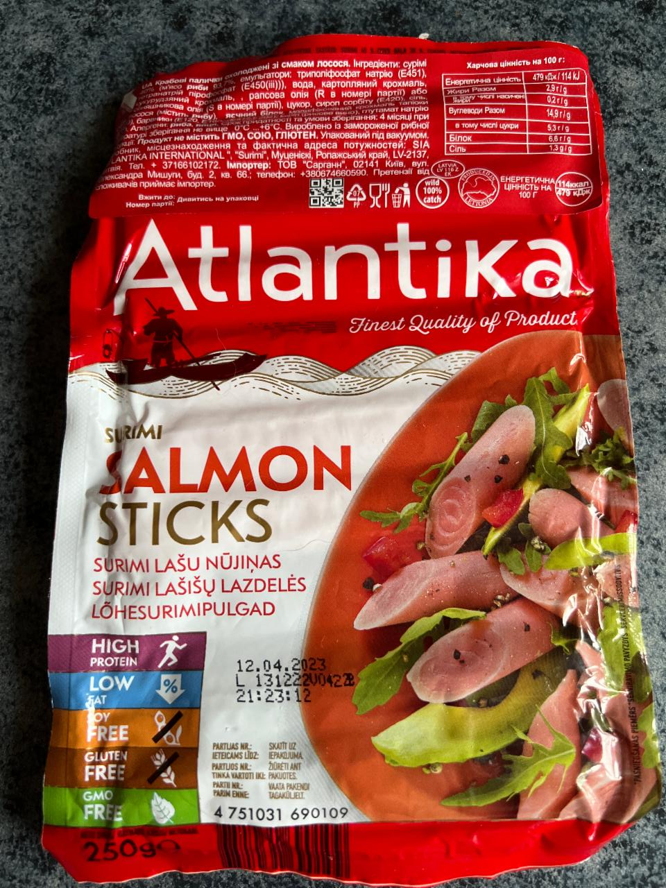 Фото - Крабовые палочки со вкусом лосося Salmon Sticks Atlantika