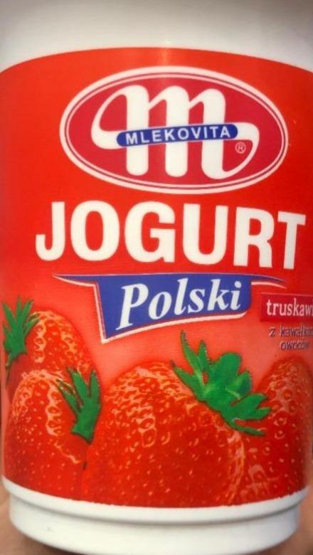 Фото - Йогурт польский со вкусом клубники Jogurt Polski Mlekovita