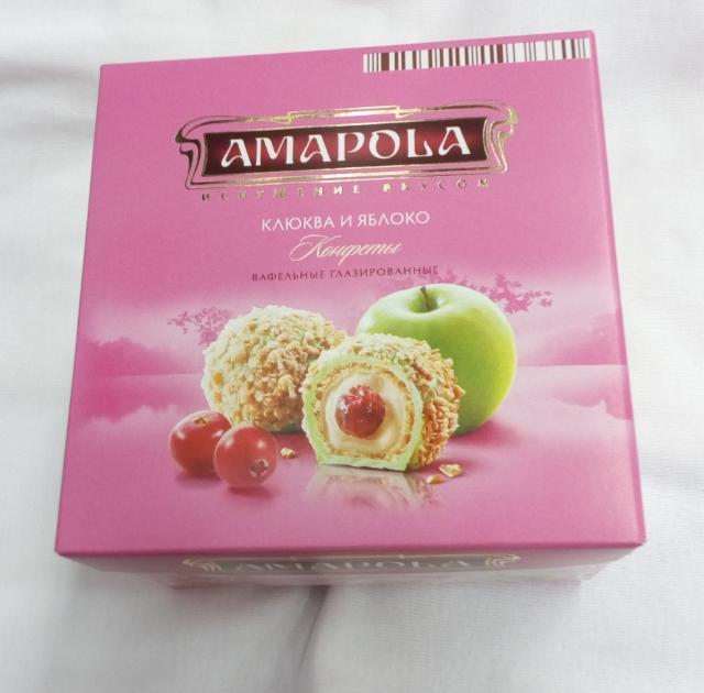 Фото - конфеты с клюквой и яблоком Амапола Amapola
