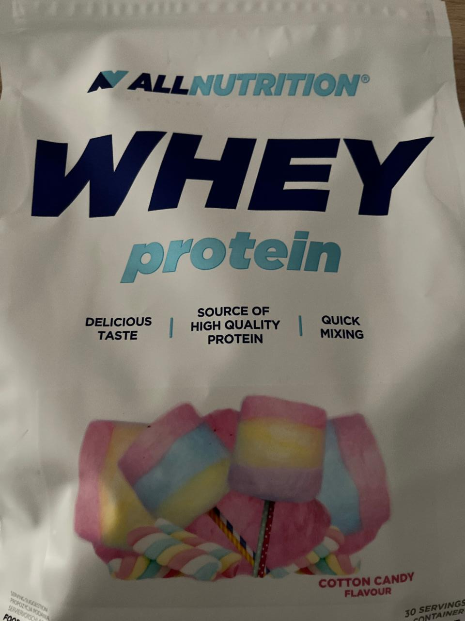 Фото - Протеин со вкусом сахарной ваты Whey Protein Cotton Candy AllNutrition