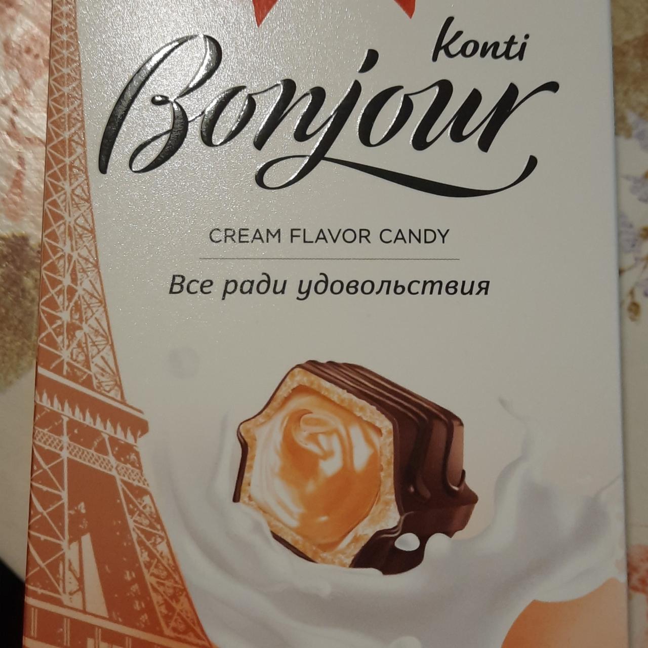 Фото - Конфета Bonjour со вкусом сливок Konti