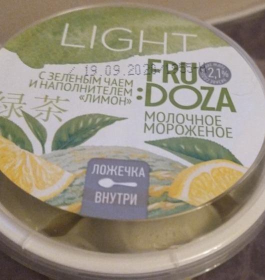 Фото - Мороженое молочное с зелёным чаем и наполнителем лимон FRU:DOZA