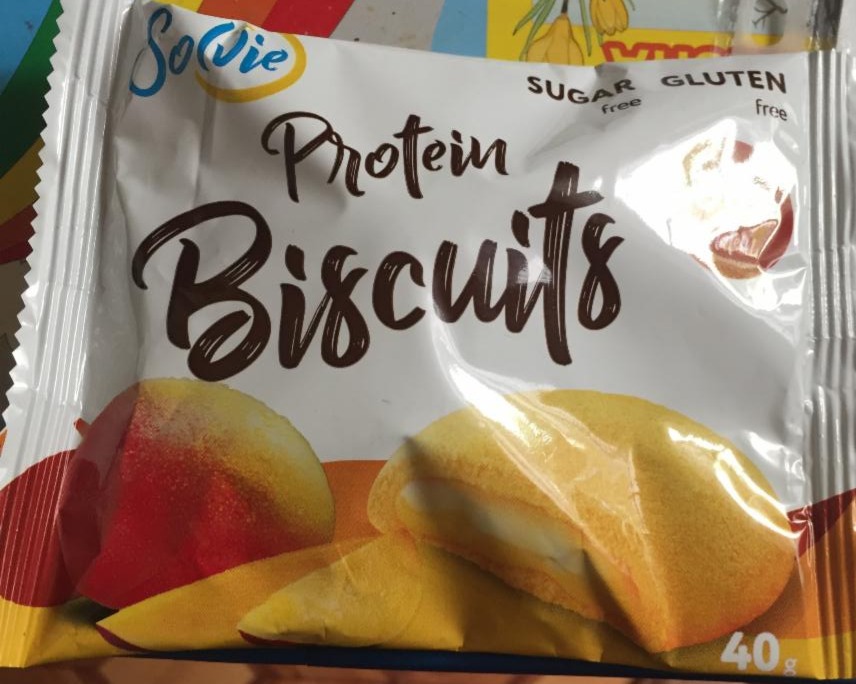 Фото - печенье протеиновое с белково-кремовой начинкой Манго Protein Biscuits Solve
