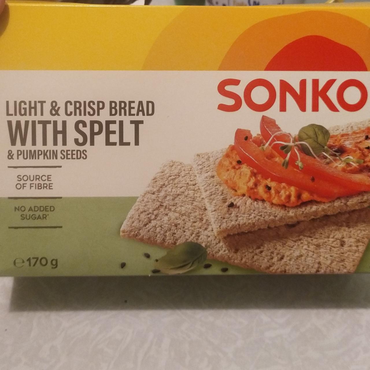 Фото - Crisp bread Spelt&Pumpkin seeds Sonko