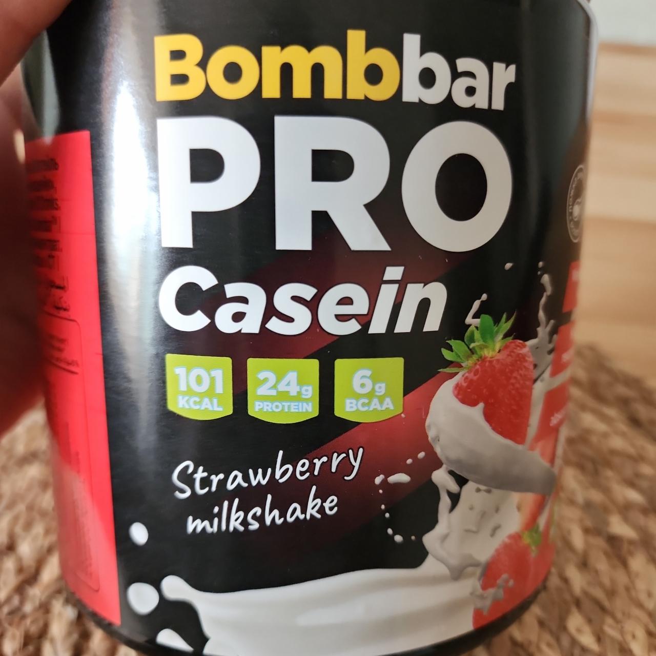 Фото - Казеин вкус клубничный коктейль Casein Bombbar Pro