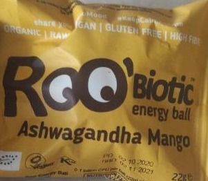 Фото - Батончик c энергетический ашваганда-манго Roo'Biotic