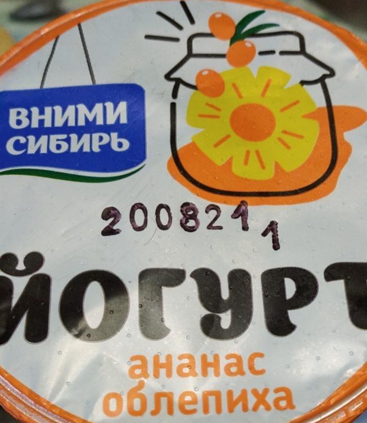 Фото - Вними сибирь йогурт ананас-облепиха Винми Сибирь