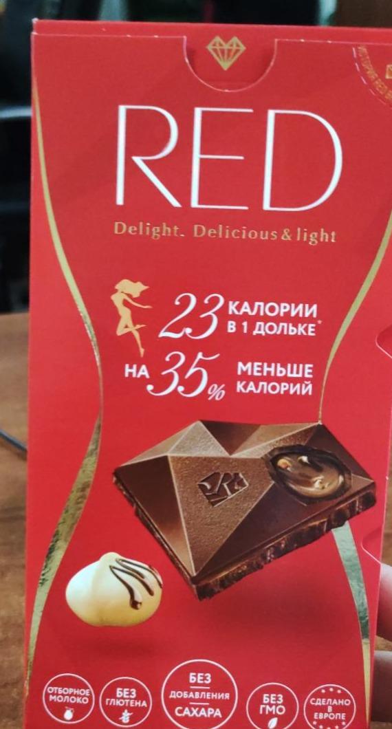 Фото - шоколад низкокалорийный с ореховой начинкой RED
