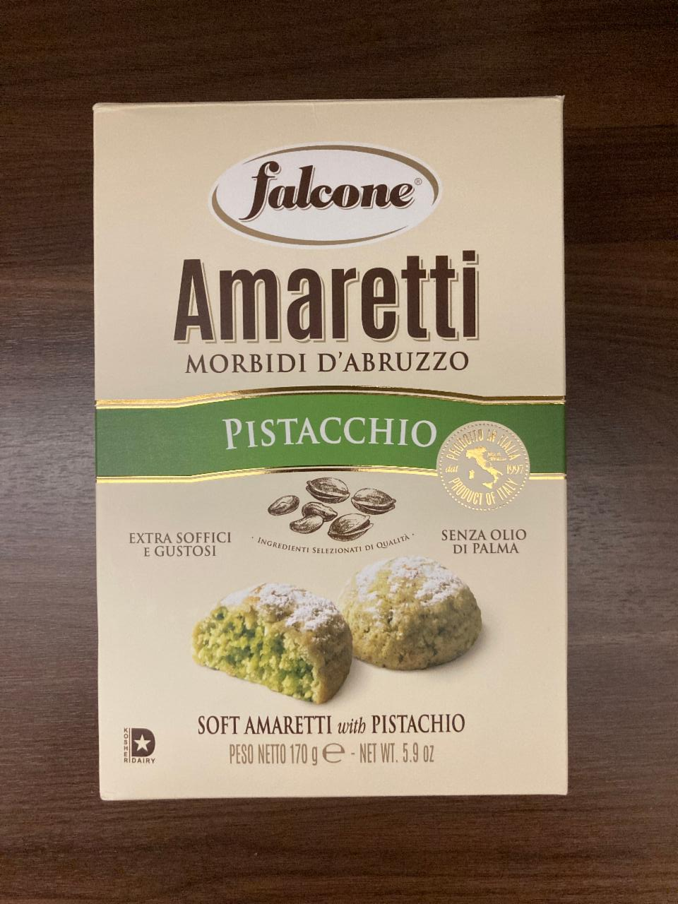 Фото - Amaretti morbidi d'abruzzo pistachio печенье фисташковое миндальное Falcone