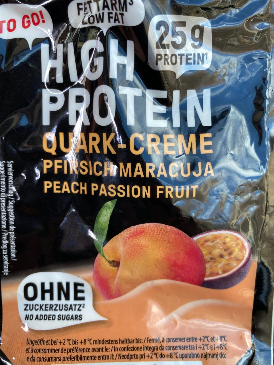 Фото - протеиновый кисломолочный продукт кварк кремовый персик - маракуйя To GO!