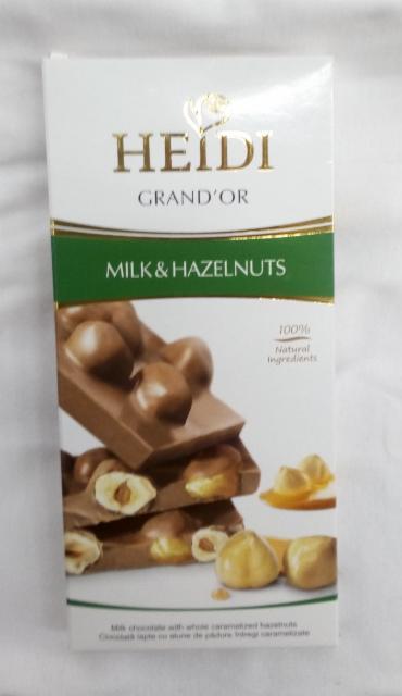 Фото - Шоколад Heidi с цельным карамелизированным лесным орехом milk&hazelnuts