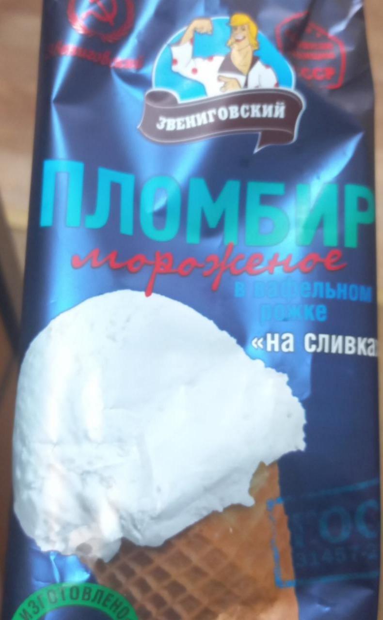 Фото - Пломбир мороженое в вафельном рожке на сливках Звениговский