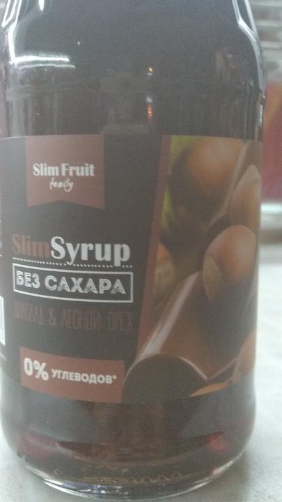 Фото - сироп низкокалорийный густой без сахара со вкусом шоколад-лесной орех Slimsyrup Slim Fruit