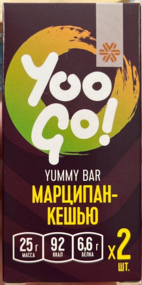 Фото - Батончик марципан кешью Yummy Bar Yoo Go!