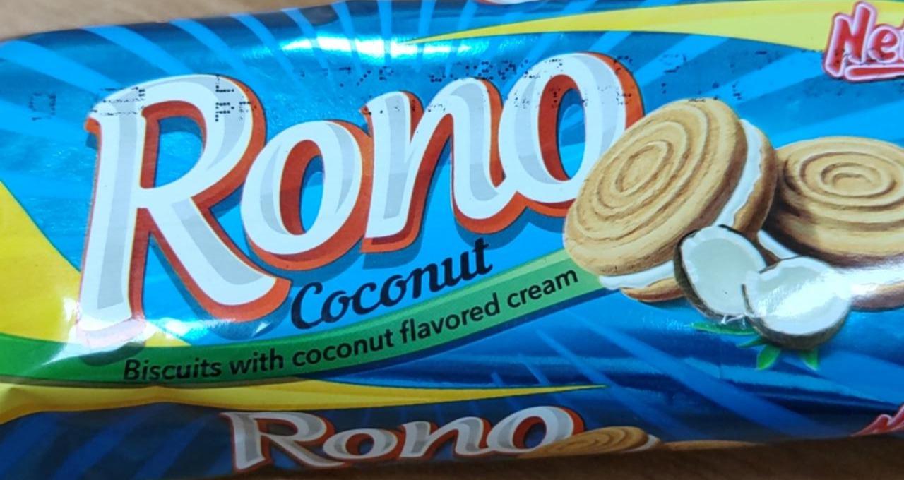 Фото - печенье сендвич с кремом с кокосовым вкусом Rono