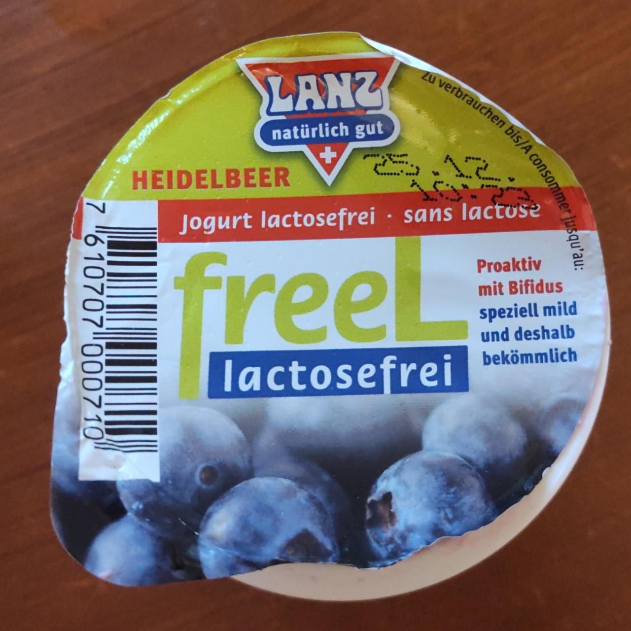 Фото - Йогурт без лактозы со вкусом черники LANZ