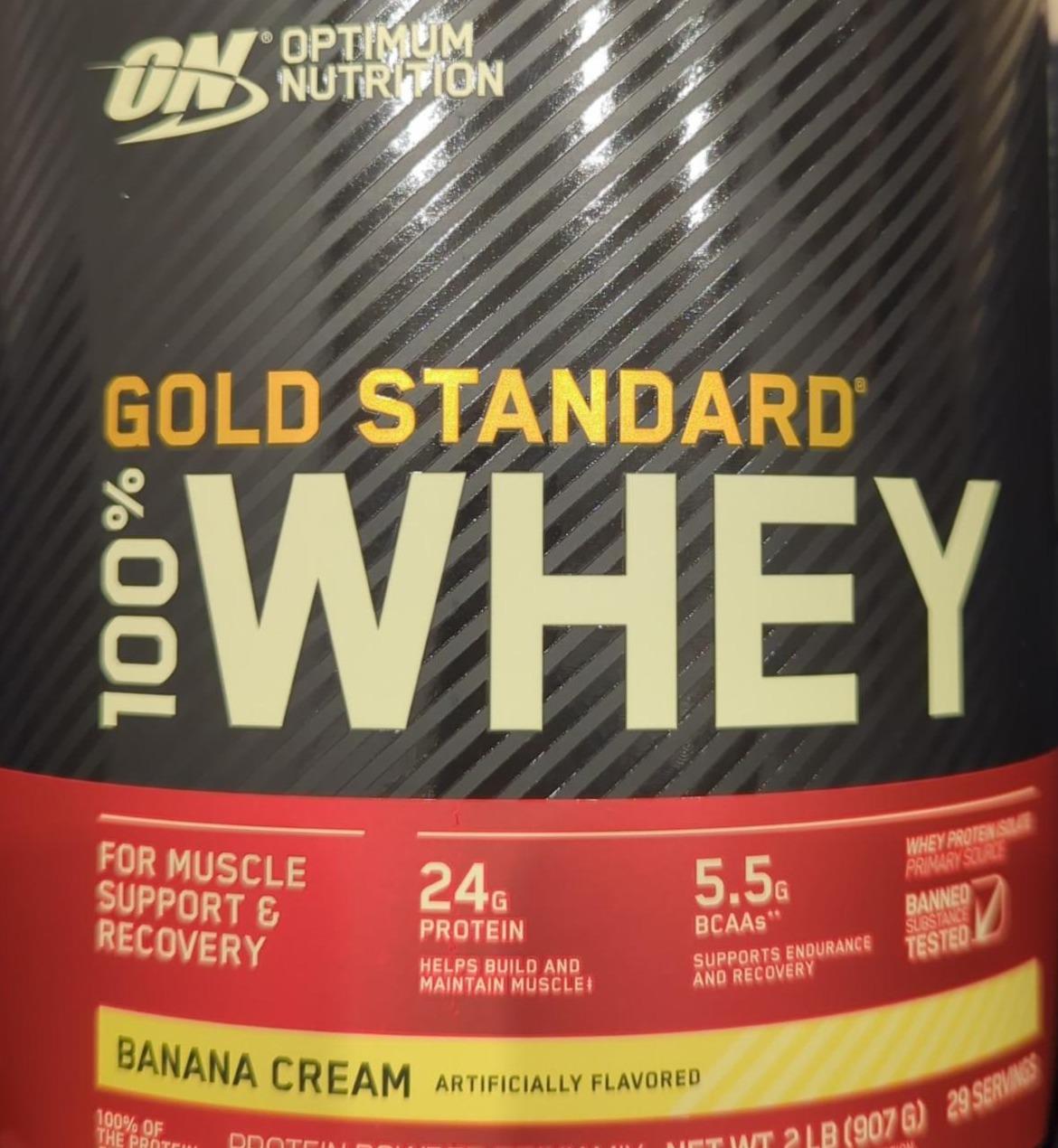 Фото - Протеин 100% Whey Gold Standard Banana Cream Optimum Nutrition