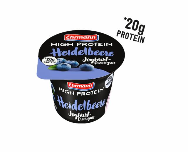 Фото - High Protein Heidelbeere Joghurt Erzeugnis йогуртовый продукт с черникой Ehrmann