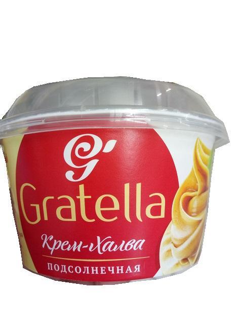 Фото - Крем-халва (паста подсолнечная) «Gratella» ванильная/шоколадная
