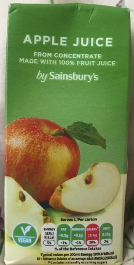 Фото - Apple juice by Sainsburys